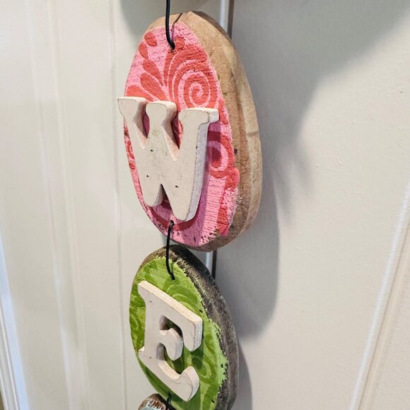 Easter WELCOME Hanging Door Decoration With Chick and Easter Eggs Spring Decor - Picture 3 of 16